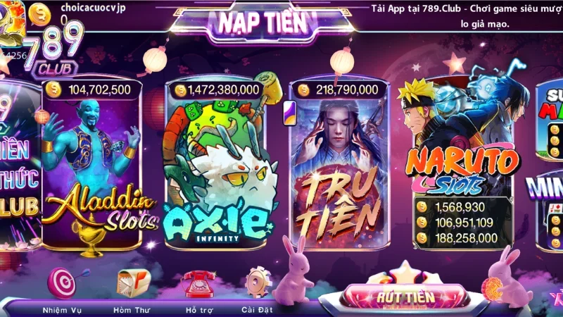 Slot game tại 789club được đầu tư từ nội dung đến các chủ đề 