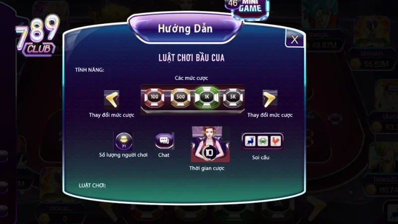 Tỷ lệ trả thưởng cho game bầu cua 789Club luôn có lợi cho bet thủ